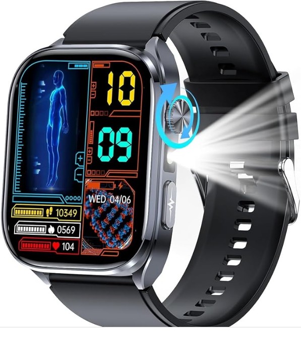 AI GPT Smart Watch for Men with ECG+HRV/Blood Pressure, 2" health watch